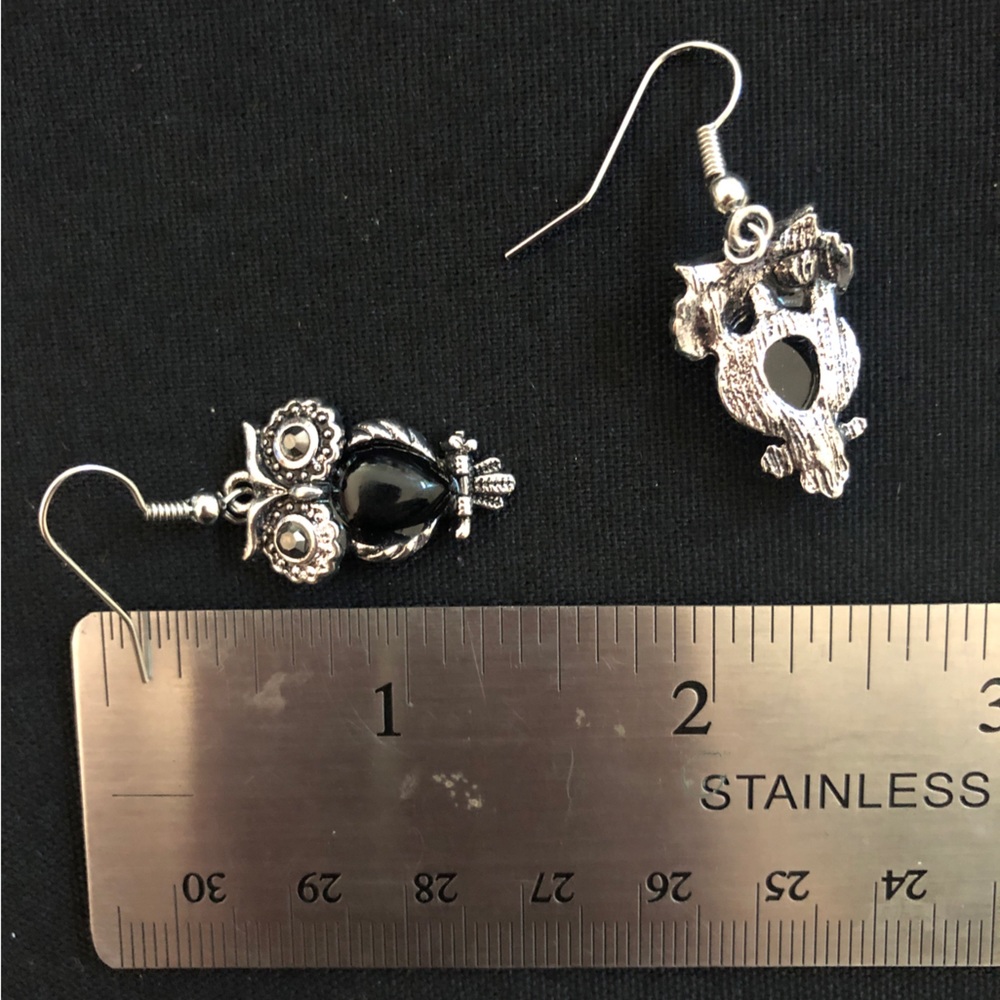 Matching jewelry set owl necklace bracelet earrings - Picture 9 of 11